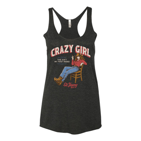 Crazy Girl Tank Top - Vintage Black (Pre-Order)